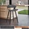 Armen Living Jagger Modern 26" Black Wood and Gray Faux Leather Counter Height Barstool LCJGBABLGR26 - alternate 5